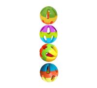 PNJB, Tough Rigid Plastic Play Balls Dog Cat Puppy Pet Toy Safe Chew Teething 4 x 7cm, Interactive Toy for Boredom, Training Ball,Random Colour, (1 PACK)