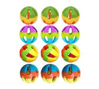 PNJB, Tough Rigid Plastic Play Balls Dog Cat Puppy Pet Toy Safe Chew Teething 4 x 7cm, Interactive Toy for Boredom, Training Ball,Random Colour, (3 PACK)