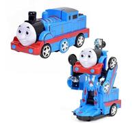 PNJB Transforming Thomas Toy Train, Bump & Go With Light And Sound, Train To Robot Converting Action Figure, Durable And Rugged, 2 In 1 Classic Toy For Kids