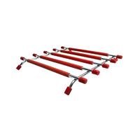 PNJB Trivet Safety Foam Pan Pots Tray Cooling, Silicone And Stainless Steel Trivets (20cm X 21cm) Worktop Surface Protector Stand, Creative Kitchen Item, (RED)