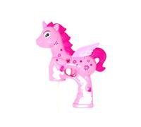 PNJB Unicorn Shape Bubble Gun Toy Horse, Electric Bubble Blaster With Light And Sound, (636-1) Eye-Catching Design, Easy To Use, For Kids (Pink)
