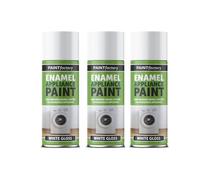 PNJB White Gloss Enamel Paint Spray, Metal, Wood & Plastic Paint, Spray For Interior & Exterior, Protection And Improving, Fast-Drying,400ML, (3PCS)