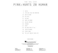 Pnk - Hurts 2B Human Book [Softcover] Piano, Vocal and Guitar Hal Leonard