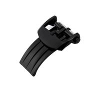 PNMNZTPAP 18mm 20mm Stainless Steel Fold Clasp Fit For Breitling Strap For Superocean Navitimer Avengers Bracelet Rubber Buckle Watch clasp(Black letter buckle,18mm)