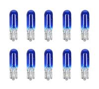 PNNNU 10Pcs W2W T5 12V 1.2W Car Halogen Lamp Instrument Lights Dashboard Bulb Auto Interior Light Car Styling,Blue