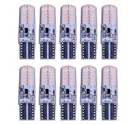 PNNNU 10Pcs W5W T10 Strobe Flash LED Silicone Gel Light 194 168 3014 24SMD Strobe Flash Two Modes of Operation Car Light Bulbs 12V,Yellow