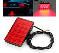 PNNNU 15 LED F1 Style Rear Third Strobe Flashing Tail Brake Stop Light Car Lights Signal Brake Lamp,Red