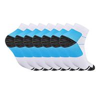 Pnosnesy 3/6/7 Pairs Compression Socks for Men & Women Plantar Fasciitis Socks Low Cut Sports Socks Athletic Socks with Arch Support Plantar Fasciitis