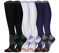 Pnosnesy Compression Socks for Men and Women 1/2/3 Pair 20-30 mmHg Compression Stockings Circulation for Athletics, Running, Flight Travel, Support