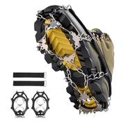 Pnosnesy Walk Traction Cleats,24 Spikes Crampons for Shoes,Ready Ice Cleats - Unisex with Durable Alloy Teeth for Outdoor Activities, Climbing Mountaineering,Walking,Hiking