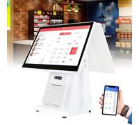 Pnpaea Cash Register Till,15.6 Inch Touch Screen Pc Pos Systems,With 15.6 In Touch Screen,for Small Business DualScreen-B（80mm）