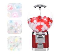 Pnpaea Gumball Machine Big Bubble Gumball Dispenser Machine,1.26in Ball Bulk Vending Machine,with Key,for Retail Stores Red