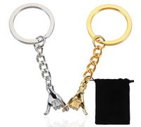 PNPGDYK 2PCS Promise Keychain Gift, Pinky Anniversary Couples Matching Gifts Best Friend Girlfriend Boyfriend Love Christmas Valentine's Day Wedding Gifts Keychain