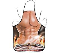 PNPGDYK Chef Apron Sexy Funny Novelty Kitchen Apron Cooking BBQ Grilling Baking Party Muscle Man Apron For Men Gift，Men and Women