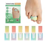Pnrskter Hammer Toe Straightener for Women and Men, 6 Pcs Toe Splints for Curled and Crooked Toes, Flexible, Comfortable Toe Straighteners for Daily Wear and Broken Toe Support, Rainbow Colours