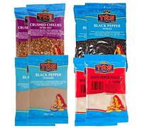 PNS Premium Indian Spice Kit - 8 Essential Indian Spices - Premium Quality - Perfect Refill for Kitchen Spice Tins, Masala Dabba (PEPPER MIX, 100 g (Pack of 8))