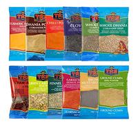 PNS Premium Indian Spice Kit - 8 Essential Indian Spices - Premium Quality - Perfect Refill for Kitchen Spice Tins, Masala Dabba (PREMIUM SPICE KIT, 100 g (Pack of 12))