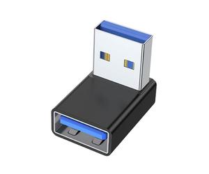 Pnuokn 90 Degree Right Up Down Angled USB3.0 Male To Female Extension Adapter For Laptop PC USB Extension Converter 90 Degree Adapter Low Profile
