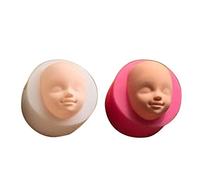 Pnuokn Baby Shower Fondant Cake & Chocolate Mold Dolls Head Face Silicone 3D Mould