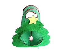 Pnuokn Cat Toy Christmas Tree Tunnel Tube Spring Toy Indoor Cat Tunnel