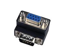 Pnuokn DB9pin 90 Degree VGA 9 Pin Adapter Connector Male To Female DB9 RS232 DB9P Serial Coupler Converter Db9