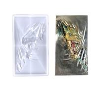 Pnuokn Half 3D Dragon Silicone Mold Large Animal Resin Molds Large Flying Dragon Shaped Epoxy Resin Mould For Wall Desk Decor Large Dragon Shape Mold