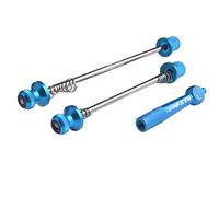 Pnuokn Locking Skewer Anti Theft Quick Release Secure Lock Skewers Set Cycling Locking（Black / / Blue/Bicycle Skewers