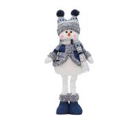 Pnuokn Long Legged Standing Plush Figure Toy Blue Christmas Decoration Desktop Tree Ornament For Party Holiday Decor