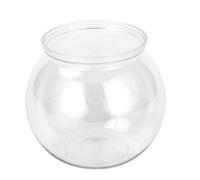 Pnuokn Plastics Round Aquarium Unbreakable Crystal-Clear Fish Bowls 4 Sizes Vases for Candy Ornament Holder