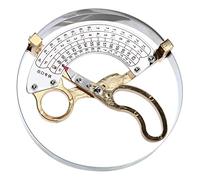 Pnuokn Scissor Type Hat Ruler with Clear Scale Hand Held Milliners Sizer Cap Hat Size Measuring Tool Stainless Steel & Brass 49-62CM/19.3-24in