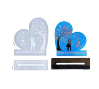 Pnuokn Silicone Mold, Love Heart Sign Resin Moulds Stunning Heart Couple Shaped Decorations Creating Mould Set for Crafting Enthusiasts