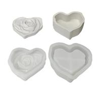 Pnuokn Silicone Molds, Silicone Jewelry Container Mould Epoxy Resin Decorations Mold Heart Shaped Storage Box Molds for Jewelry Enthusiasts