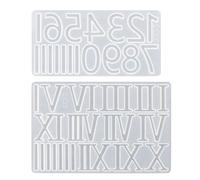 Pnuokn Silicone Mould, Clock Large Arabic Digital Resin Molds Roman Numeral Silicone Mold Wall Hanging Mold for Epoxy DIY Crafts Jewelry Making