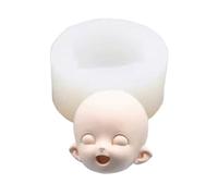 Pnuokn Silicone Mould, Human Face 3D Doll Clay Mold Ceramic Plaster Silicone Mold Handicrafts Soap Candle DIY Craft Resin Casting Tool Cake