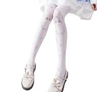 Pnuokn Tights, Japanese Style Lolita White Pantyhose Lovely Fairy Tale Cartoon for Cat Rabbit Girls Pattern Kawaii Tights Women Girls Student Cosplay Stockings Hosiery