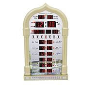 Pnuokn Works Azan Alarm Clock Islamic Digital 5 Namaaz Reminder Wall Mosque Clock