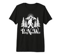 PNW Pacific Northwest Bigfoot Oregon Washington Montana Premium T-Shirt