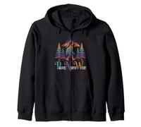 PNW Pacific Northwest Bigfoot Oregon Washington Montana Zip Hoodie