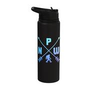 PNW Pacific Northwest Oregon Washington Bigfoot Sasquatch Stainless Steel Insulated Water Bottle