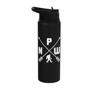 PNW Pacific Northwest Oregon Washington Bigfoot Sasquatch Stainless Steel Insulated Water Bottle