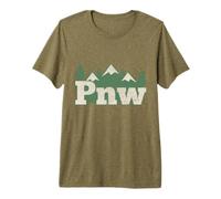 PNW Pacific Northwest Vintage Mountains Pride Souvenir Premium T-Shirt