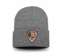 PNW Wonderland Apparel National Park Service NPS Beanie with National Park Service Woven Patch 100% Hypoallergenic(Grey)