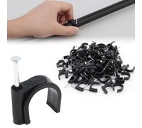 PNXKTXO 100pcs 3/4inch Half Clamps J-Hook with Nail for PEX Tubing Pipe Support, Nail in Cable Clips Pex Clamps Fittings