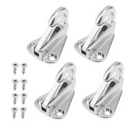PNXKTXO 4 Pcs Boat Fender Hooks 316 Stainless Steel Spring Snap Hooks Clothes Coat Hanger Hook Screws Hardware Accessories
