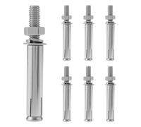 PNXKTXO 7 Pcs M6 80 mm 304 Stainless Steel Expansion Bolts Wall Concrete External Hex Anchor Bolts Screw Kit (M8*80 mm)