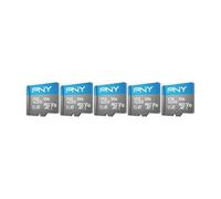 PNY 128GB Elite™ Mobile Accessories Class 10 U1 V10, A1 microSDXC Flash Memory Card for Mobile Devices - 100MB/s, Full HD, UHS-I, Micro SD 5-Pack