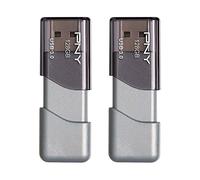 PNY 128GB Turbo Attaché 3 USB 3.0 Flash Drive, Silver (Pack of 2)