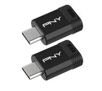 PNY 2-Pack 128GB Elite-X Fit Type-C USB 3.2 Flash Drive - Advanced Performance Up to 200MB/s Read, Convenient Portable Data Storage, Ultra Compact Fit Design, Type-C Connector