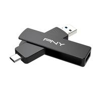 PNY 256GB DUO LINK V3 USB 3.2 Gen 2 Type-C & Type-A OTG Flash Drive Extreme Speeds Read/Write 1000/800MB/s External Mobile Storage Compatible with Smartphone/Tablet/Laptops/Desktops