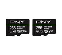 PNY 256GB PRO Elite Prime™ C10 U3 V30 A2 microSDXC Flash Memory Card - Ultra-Fast Speeds, Read 200MB/s, Write 150MB/s, 4K UHD, Full HD, UHS-I, for Smartphones, Drones, Action Cameras, 2-Pack